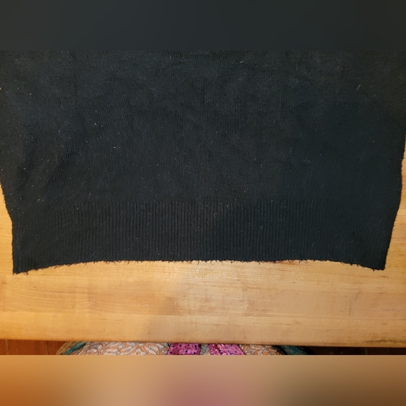 14th & Union Womens Crew Neck Balloon Sleeve Sweater Drop Banded Knit Cotton, S - Picture 7 of 9